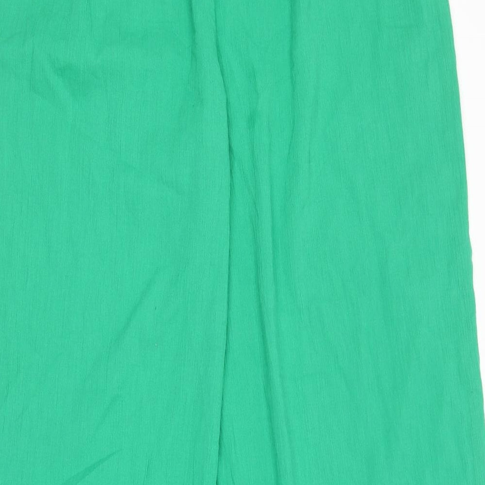 Primark Womens Green  Cotton Trousers  Size 14 L29 in Regular