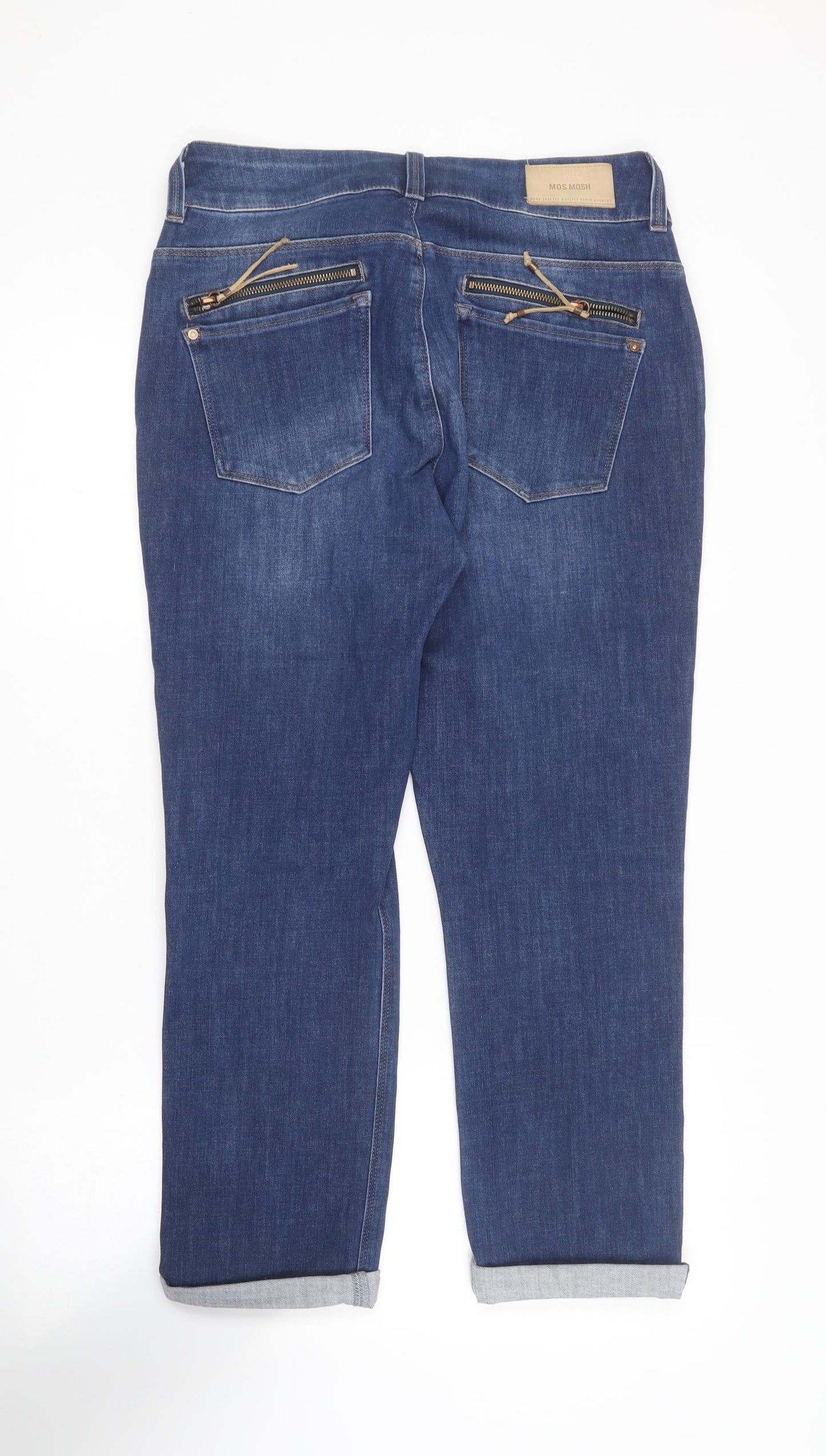 mos mosh Womens Blue  Polyester Straight Jeans Size 14 L25 in Regular