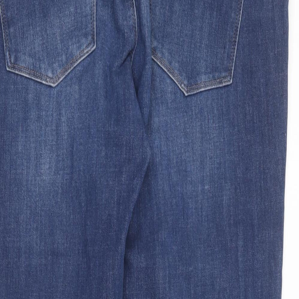 mos mosh Womens Blue  Polyester Straight Jeans Size 14 L25 in Regular