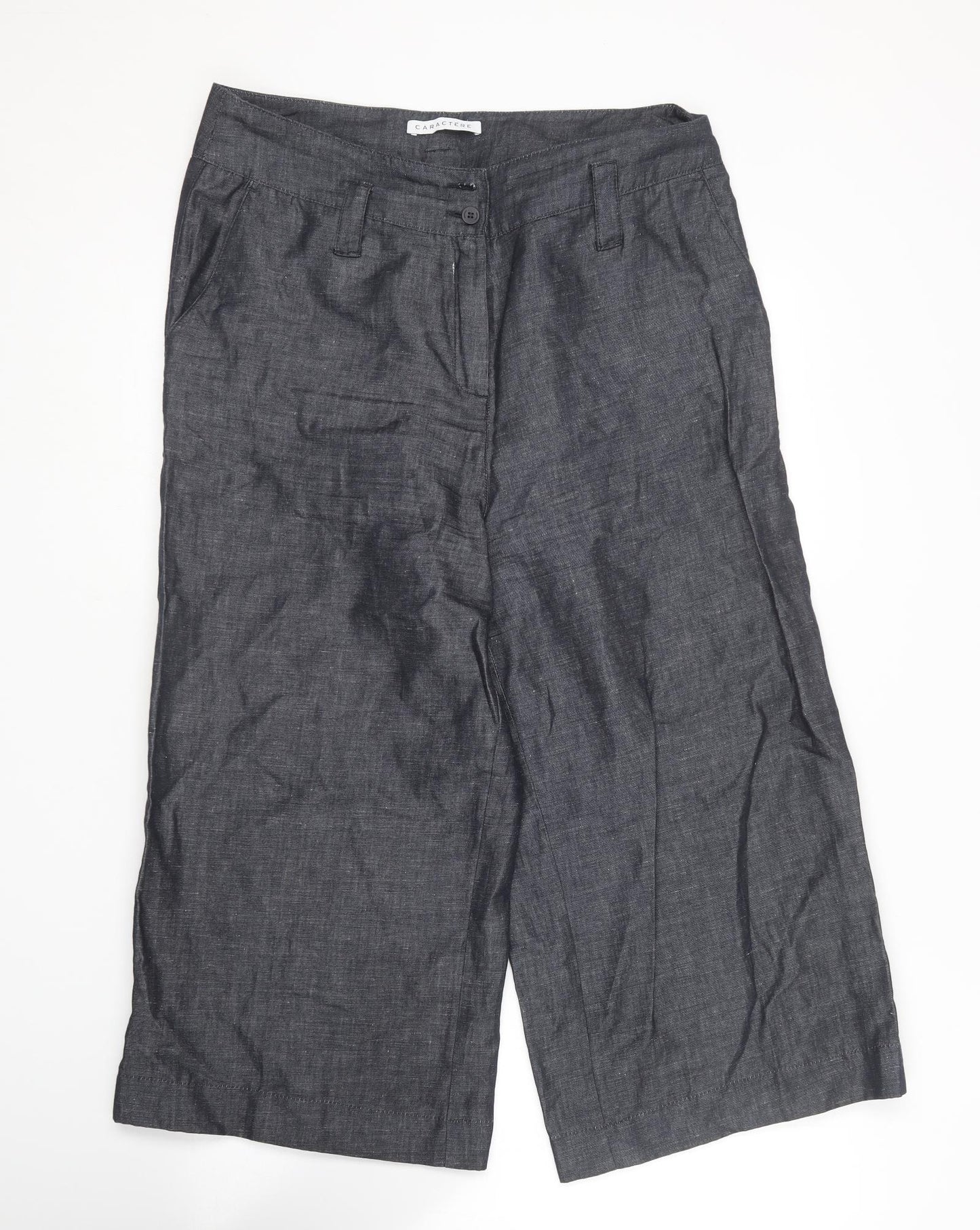 CARACTERE Womens Blue  Cotton Trousers  Size 14 L23 in Regular