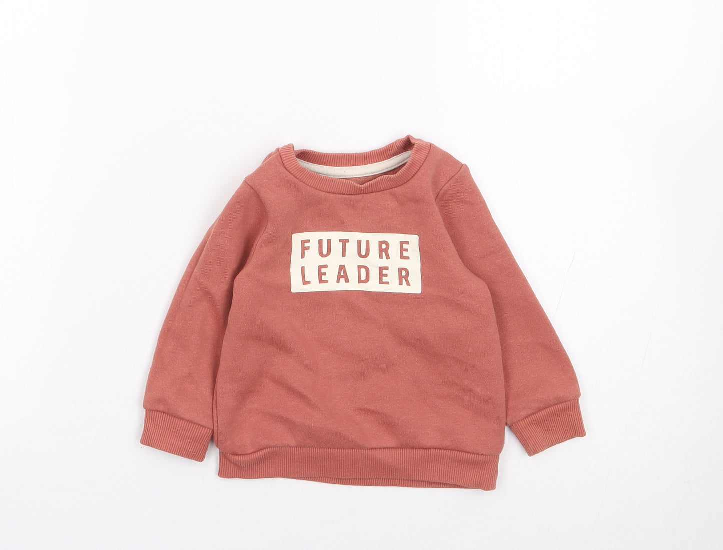 Primark Baby Orange  Cotton Pullover Jumper Size 9-12 Months  Pullover