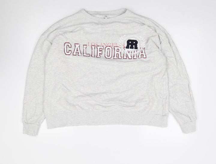River Island Womens Grey  100% Cotton Pullover Sweatshirt Size S  Pullover