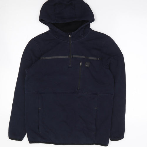 George Boys Blue  Cotton Pullover Hoodie Size 13-14 Years  Pullover