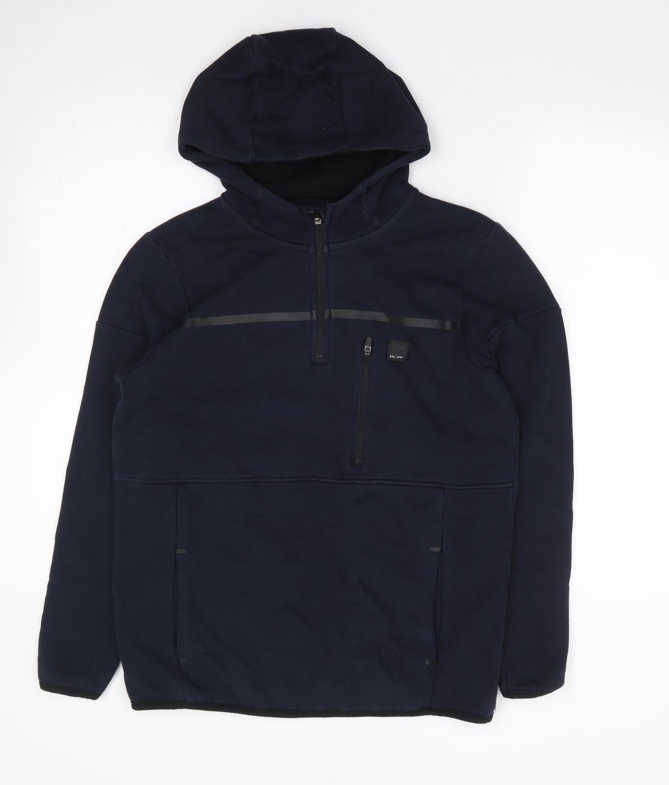 George Boys Blue  Cotton Pullover Hoodie Size 13-14 Years  Pullover
