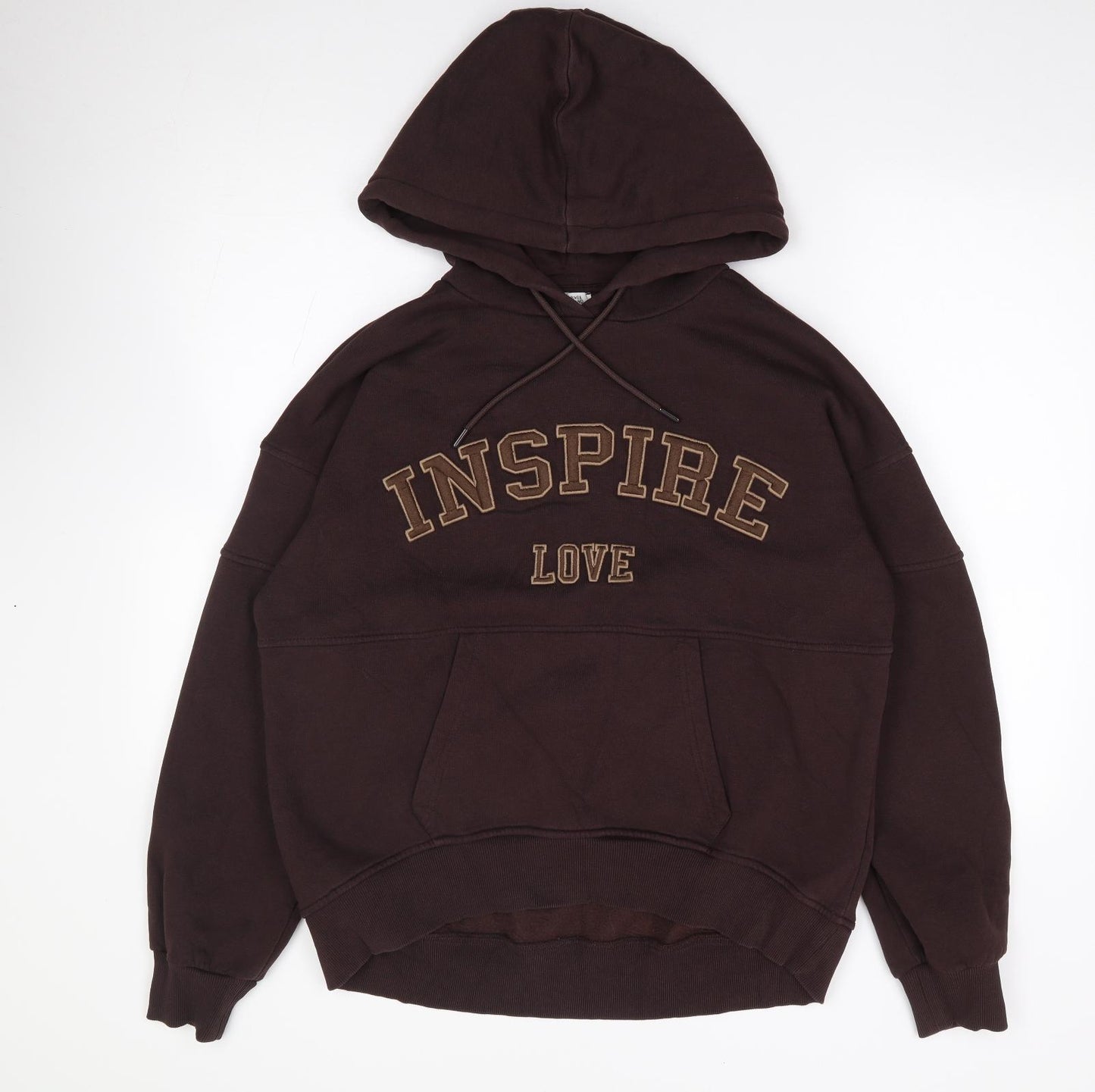 River Island Womens Brown  Cotton Pullover Hoodie Size M  Pullover