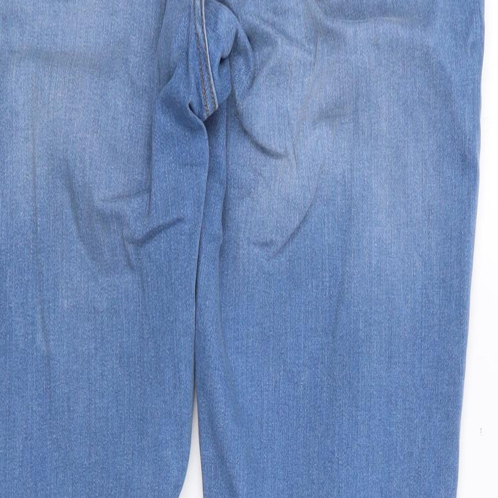 ASOS Womens Blue  Cotton Skinny Jeans Size 34 L32 in Regular Zip