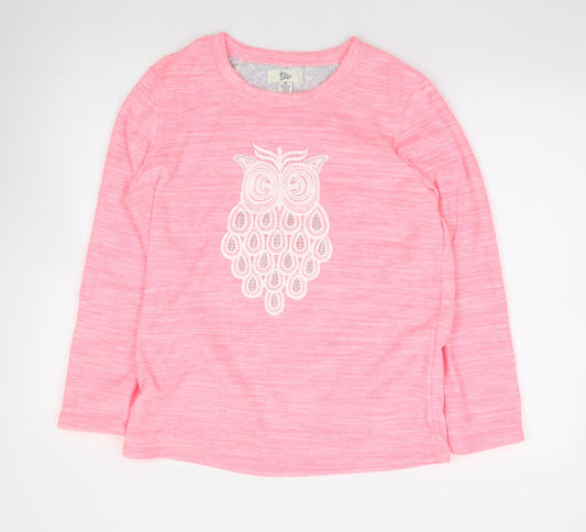 Primark Womens Pink Solid Polyester Top Pyjama Top Size M   - Owl