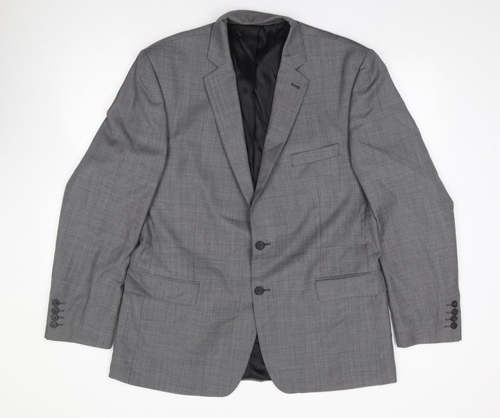Racing Green Mens Grey Wool Jacket Suit Jacket Size 44