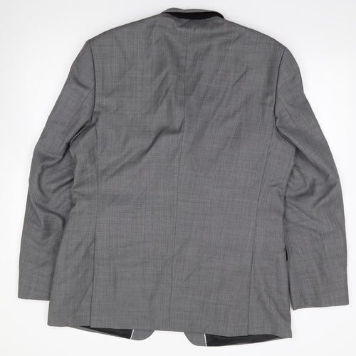Racing Green Mens Grey  Wool Jacket Suit Jacket Size 44