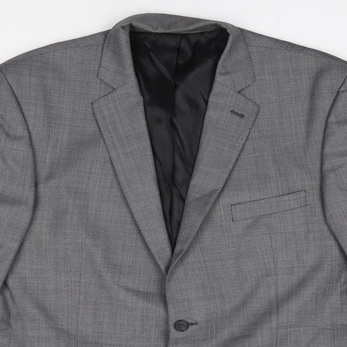 Racing Green Mens Grey  Wool Jacket Suit Jacket Size 44