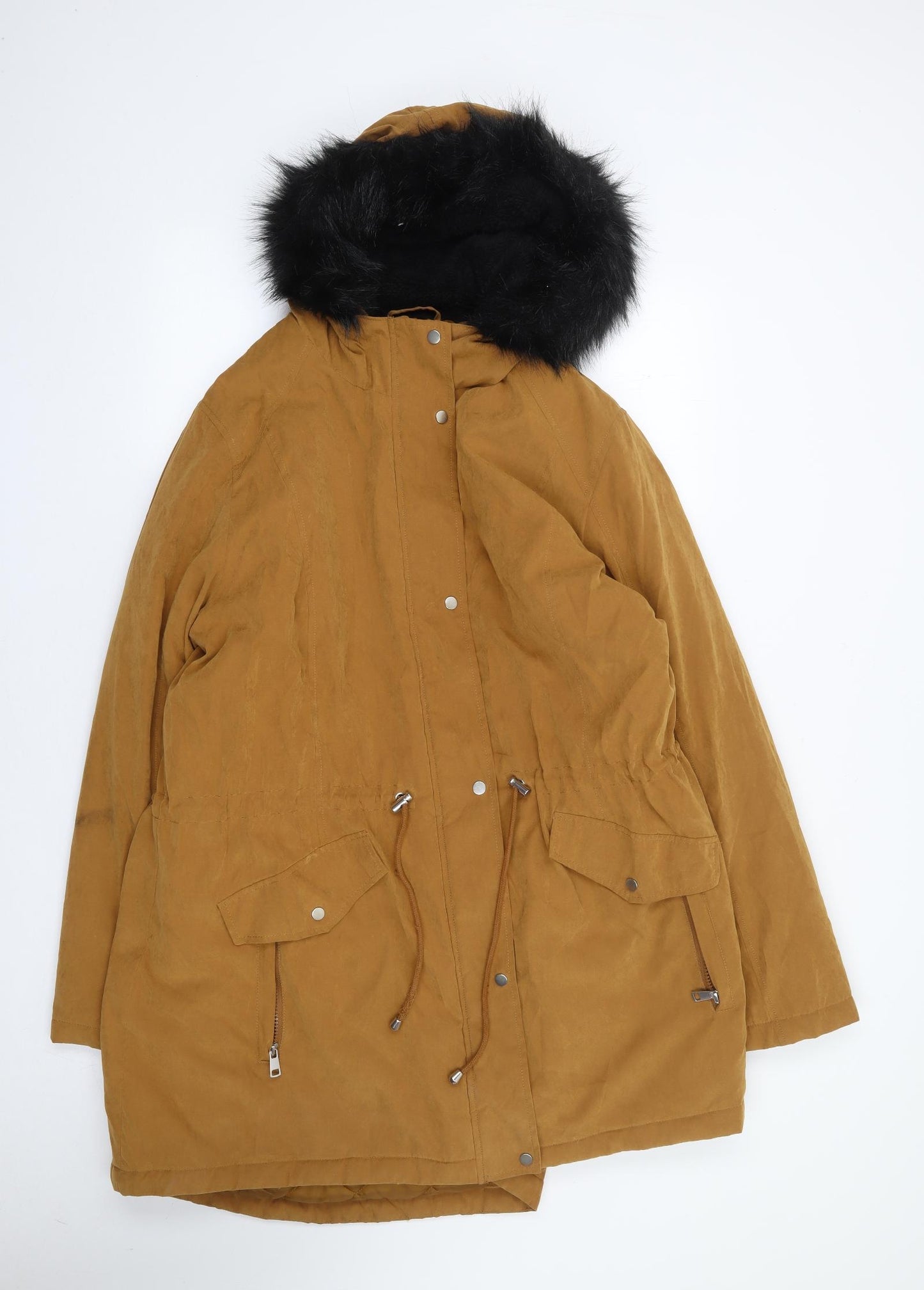 George Womens Yellow   Parka Coat Size XL  Zip