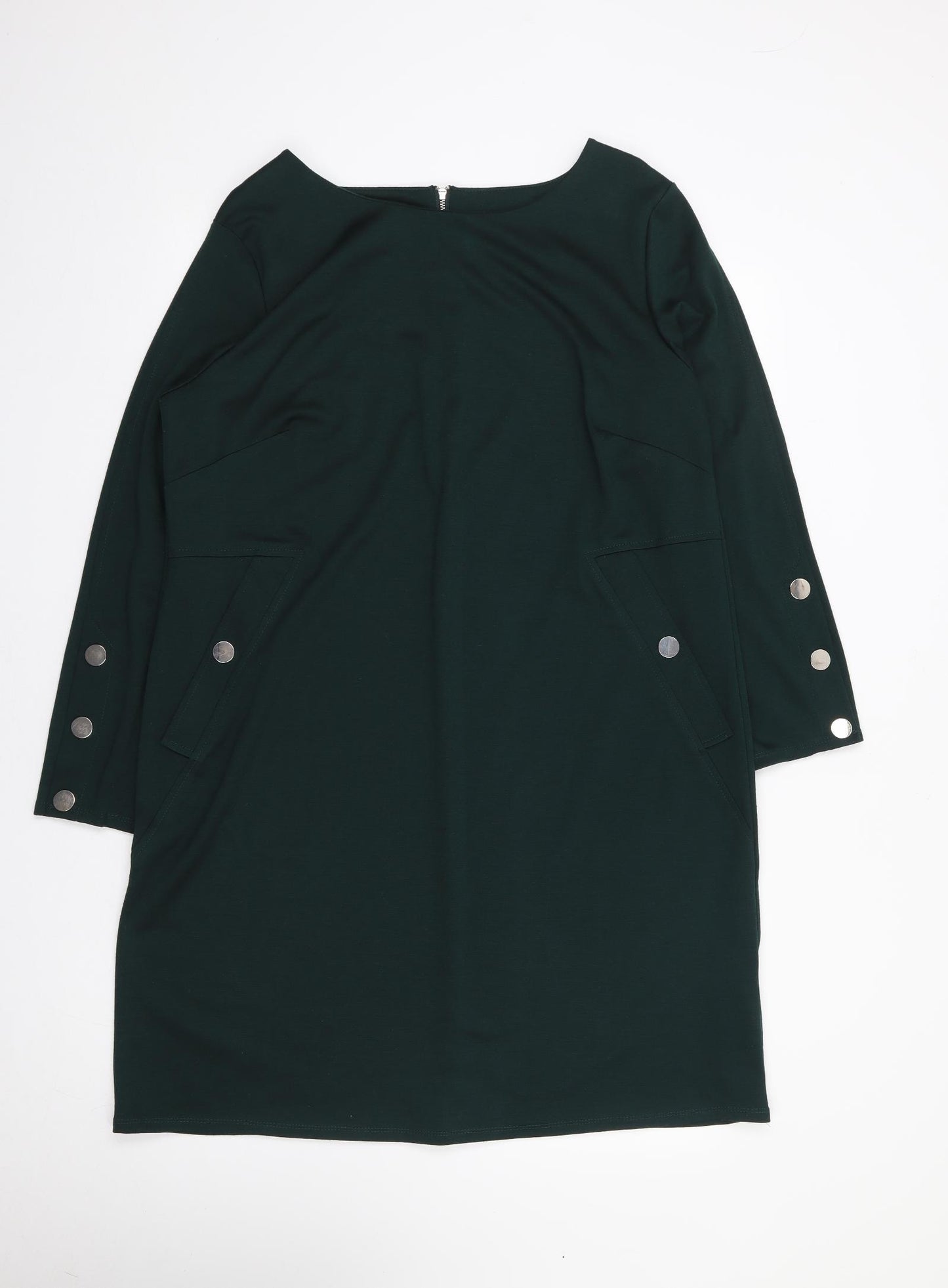 Wallis Womens Green  Polyester Shift  Size 16  Round Neck Pullover