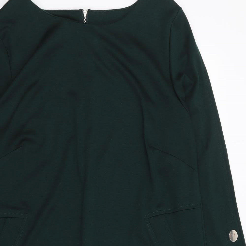 Wallis Womens Green  Polyester Shift  Size 16  Round Neck Pullover