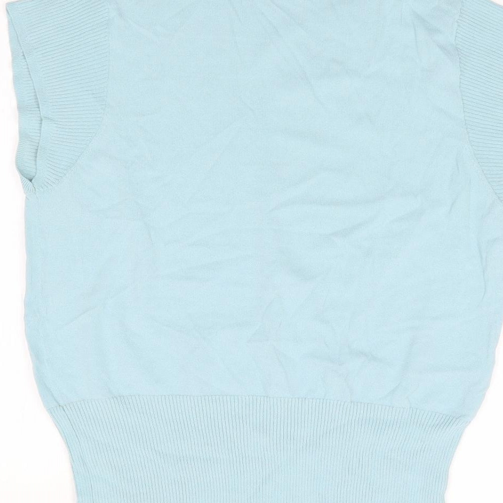 NEXT Womens Green  Viscose Jersey Tank Size 14 Mock Neck
