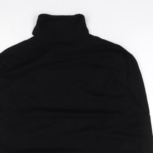 First Avenue Womens Black Roll Neck  Viscose Pullover Jumper Size L