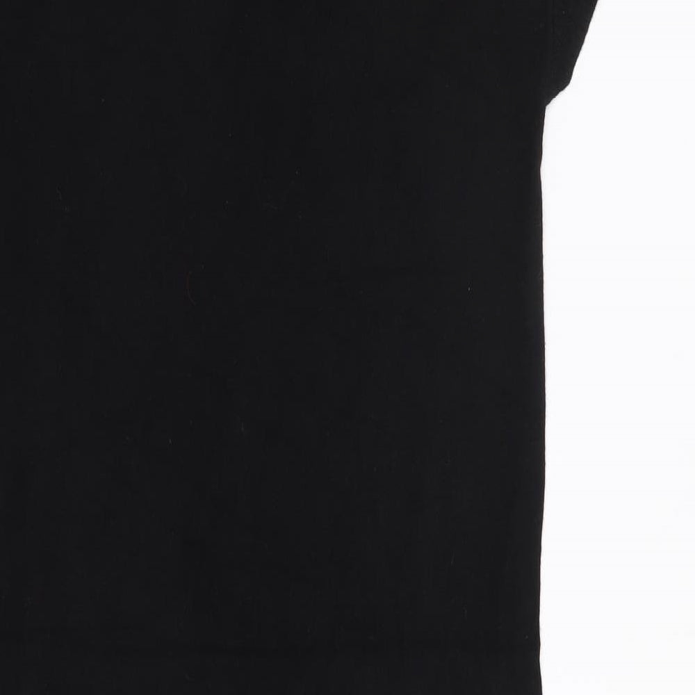 NEXT Womens Black  Viscose Jumper Dress  Size 12  Roll Neck Pullover
