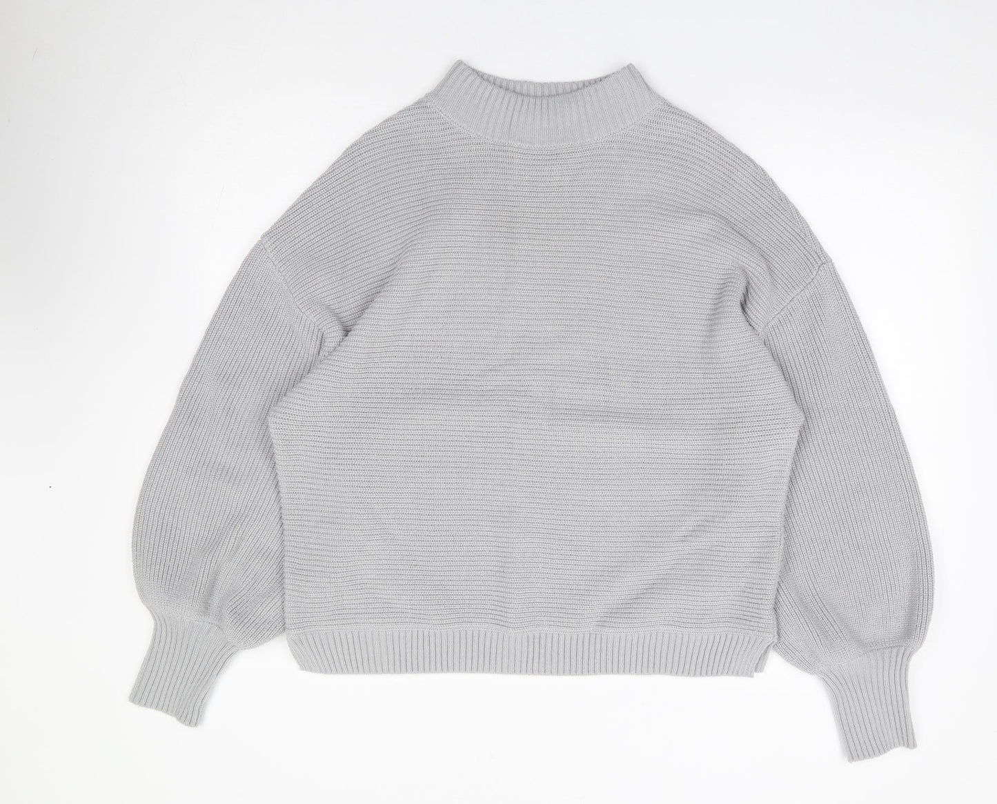 Firetrap Womens Grey Crew Neck  Acrylic Pullover Jumper Size 12