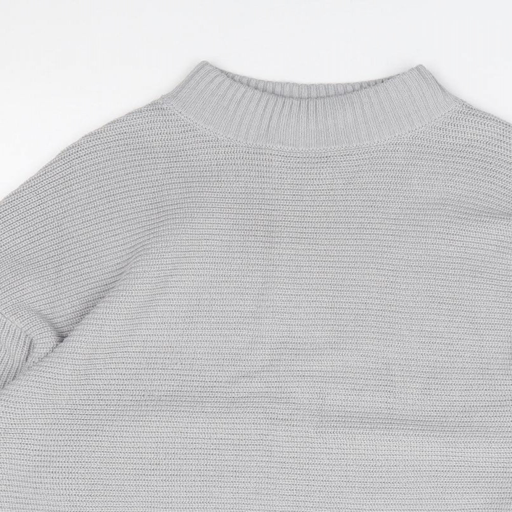 Firetrap Womens Grey Crew Neck  Acrylic Pullover Jumper Size 12