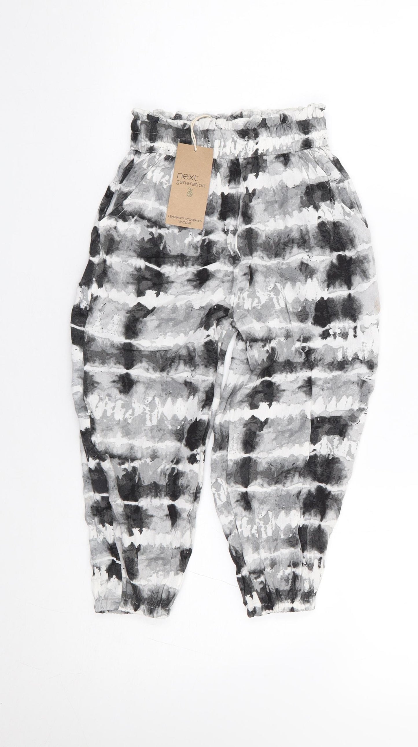 NEXT Girls Grey  Viscose Harem Trousers Size 5 Years  Regular