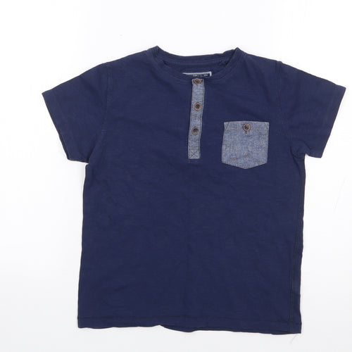 NEXT Boys Blue  100% Cotton Jersey T-Shirt Size 8 Years Crew Neck Pullover