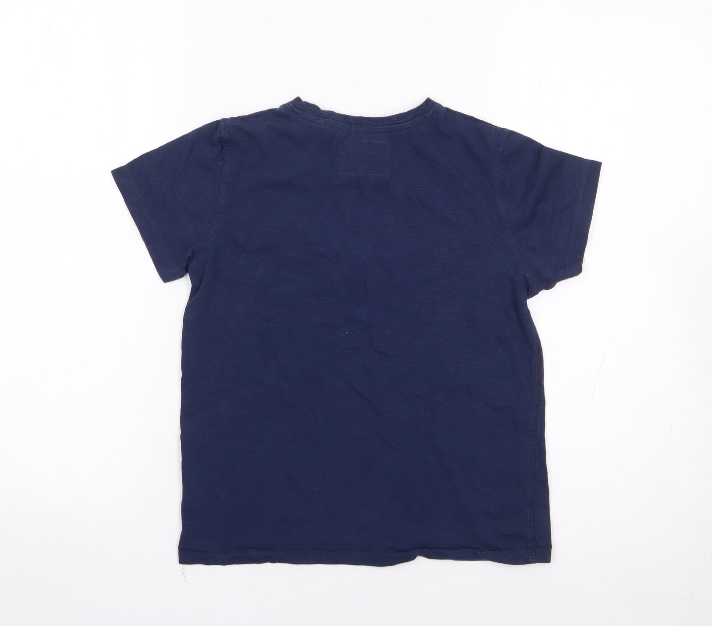 NEXT Boys Blue  100% Cotton Jersey T-Shirt Size 8 Years Crew Neck Pullover
