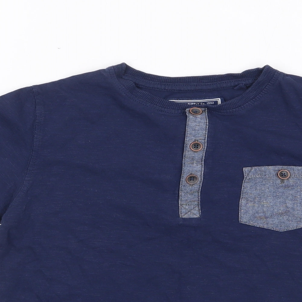 NEXT Boys Blue  100% Cotton Jersey T-Shirt Size 8 Years Crew Neck Pullover
