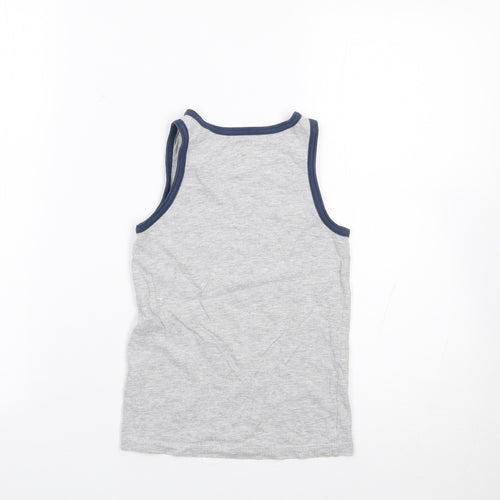 H&M  Boys Grey  Polyester Jersey Tank Size 5-6 Years Round Neck Pullover