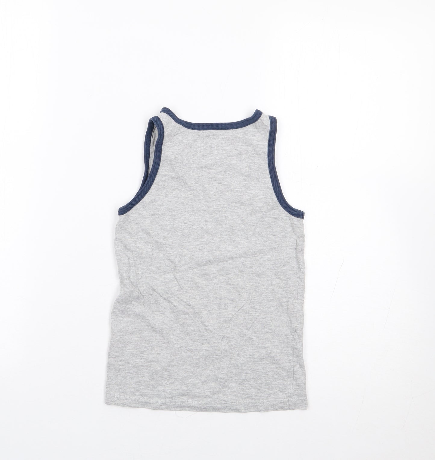 H&M  Boys Grey  Polyester Jersey Tank Size 5-6 Years Round Neck Pullover