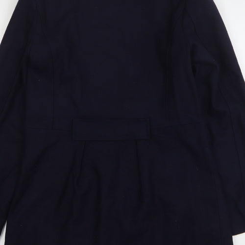 Evita Womens Blue   Pea Coat Coat Size 14  Button