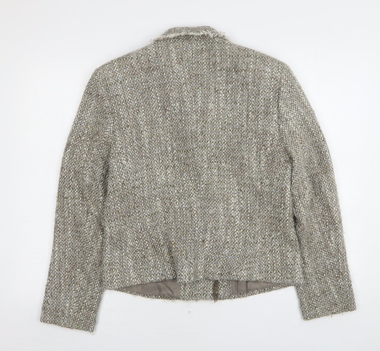 Hucke Womens Beige   Jacket Coatigan Size 12  Button
