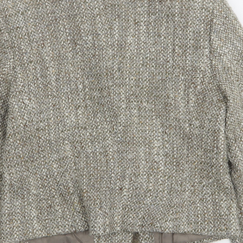Hucke Womens Beige   Jacket Coatigan Size 12  Button
