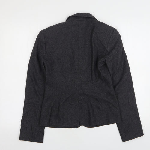 French Connection Womens Grey  Viscose Jacket Suit Jacket Size 6