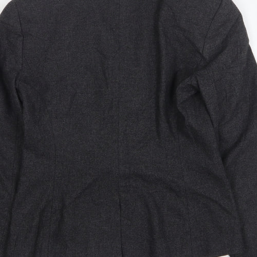 French Connection Womens Grey  Viscose Jacket Suit Jacket Size 6