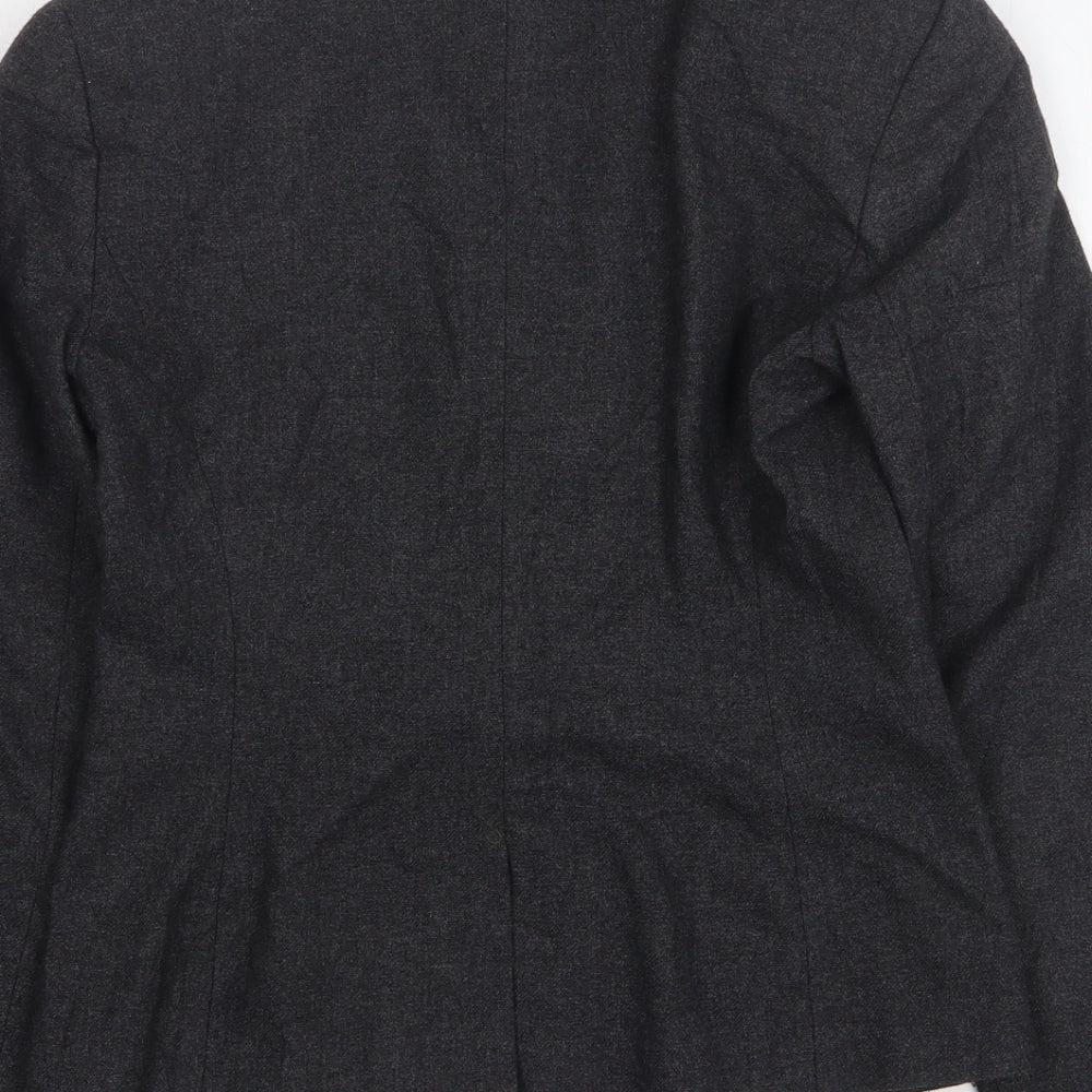 French Connection Womens Grey  Viscose Jacket Suit Jacket Size 6