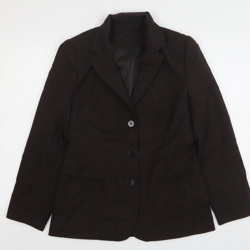 Berkertex Womens Brown  Polyester Jacket Suit Jacket Size 10