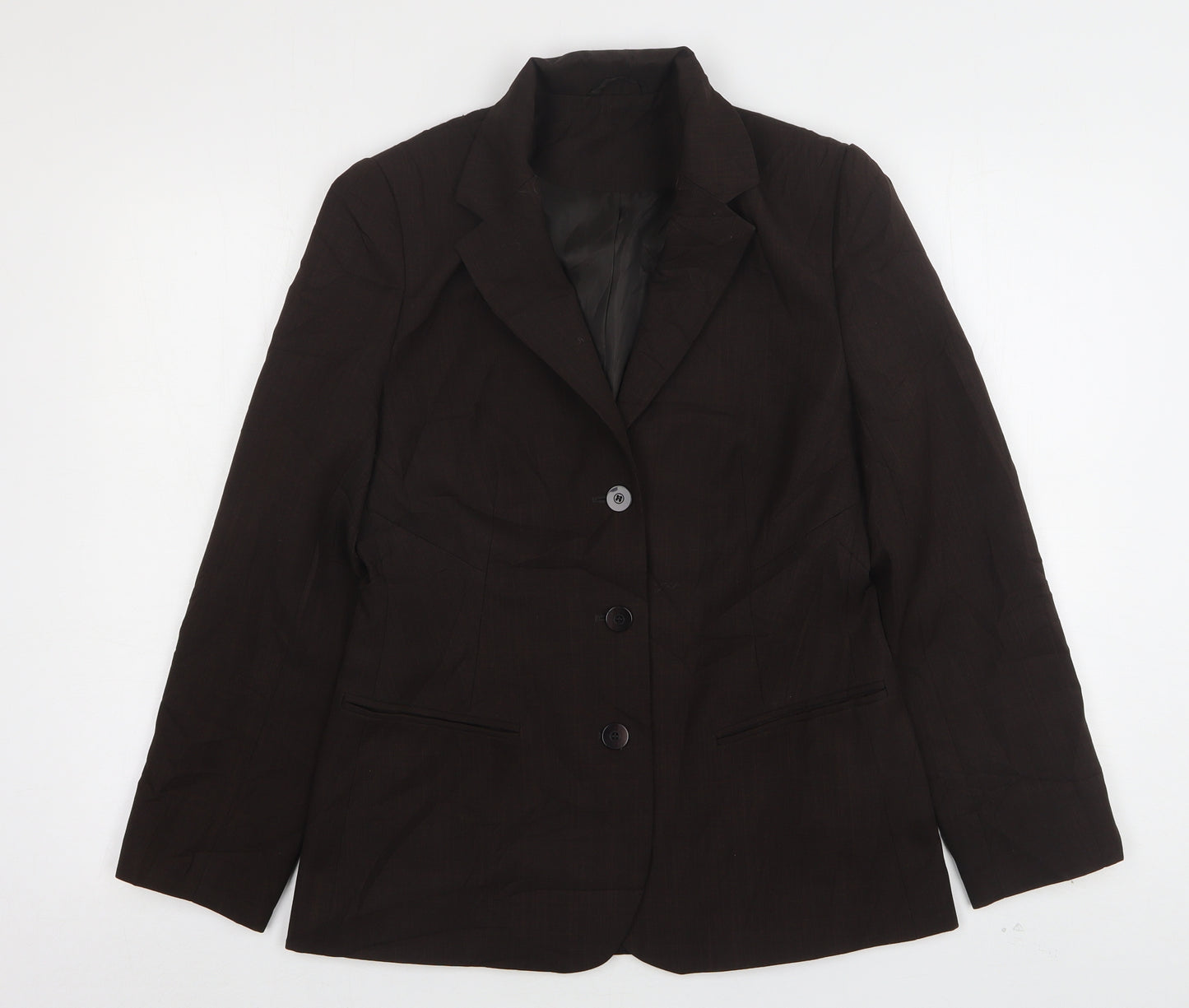 Berkertex Womens Brown  Polyester Jacket Suit Jacket Size 10