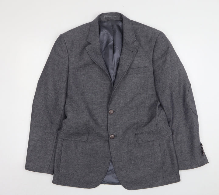 Steel & Jelly Mens Blue  Wool Jacket Suit Jacket Size 40