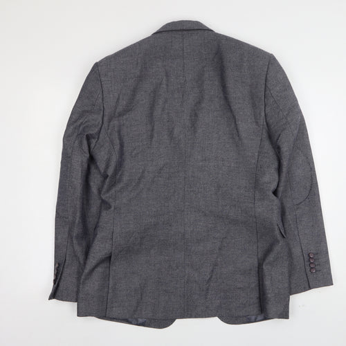 Steel & Jelly Mens Blue  Wool Jacket Suit Jacket Size 40