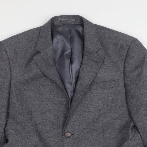 Steel & Jelly Mens Blue  Wool Jacket Suit Jacket Size 40