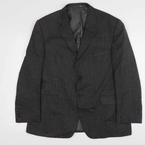 Marks and Spencer Mens Grey  Wool Jacket Suit Jacket Size 44