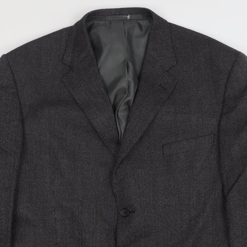 Marks and Spencer Mens Grey  Wool Jacket Suit Jacket Size 44