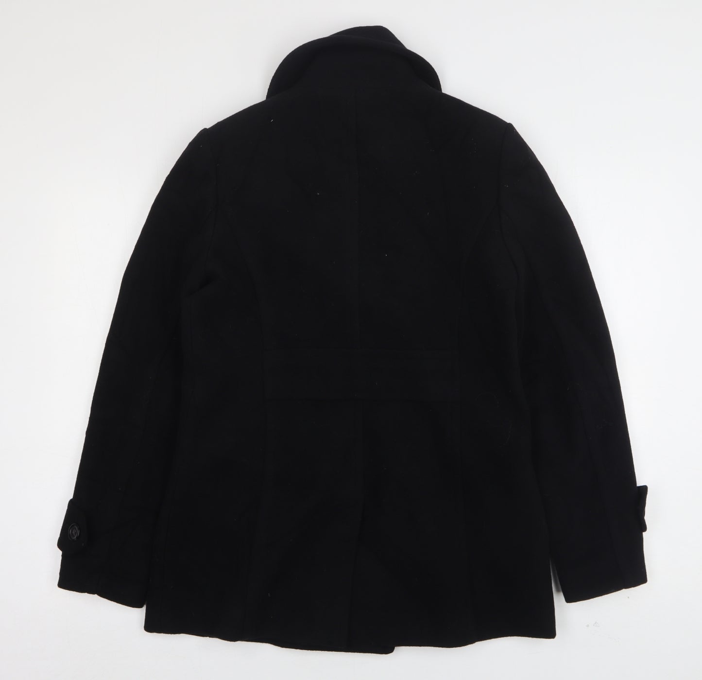 Lands End Womens Black   Pea Coat Coat Size 10  Button
