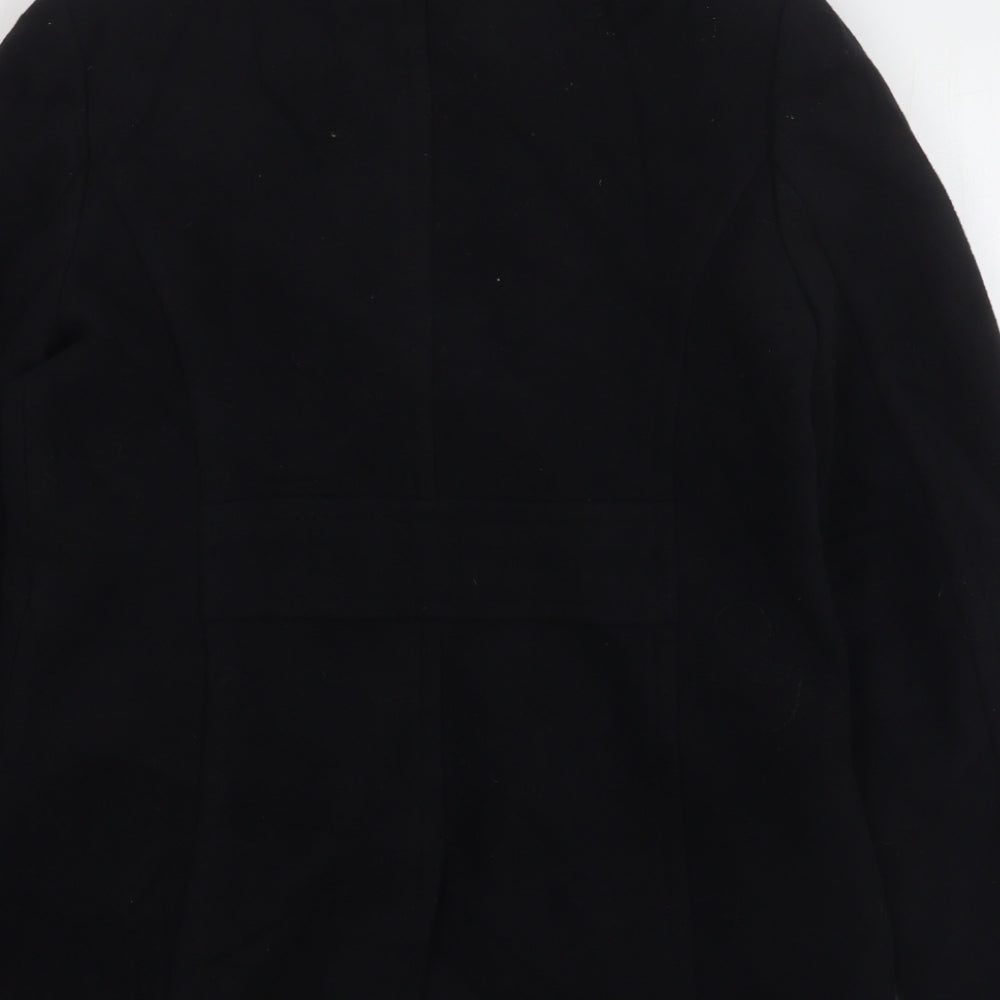 Lands End Womens Black   Pea Coat Coat Size 10  Button