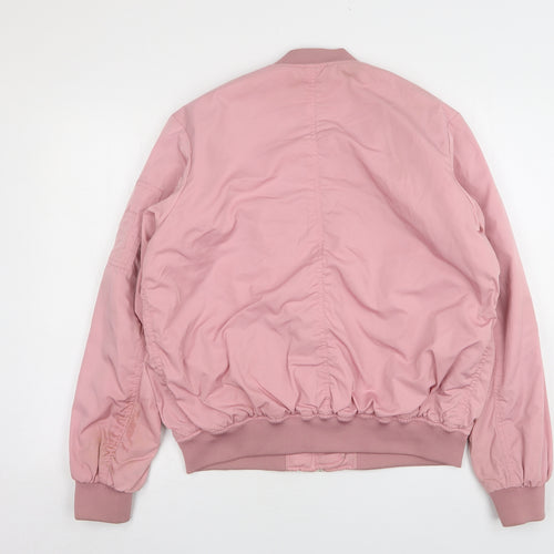 H&M Womens Pink   Bomber Jacket Jacket Size 10