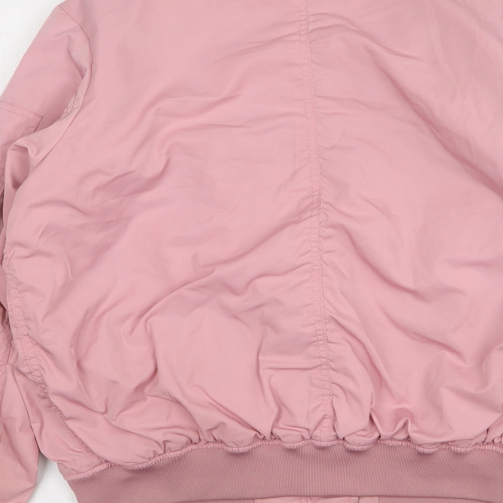 H&M Womens Pink   Bomber Jacket Jacket Size 10