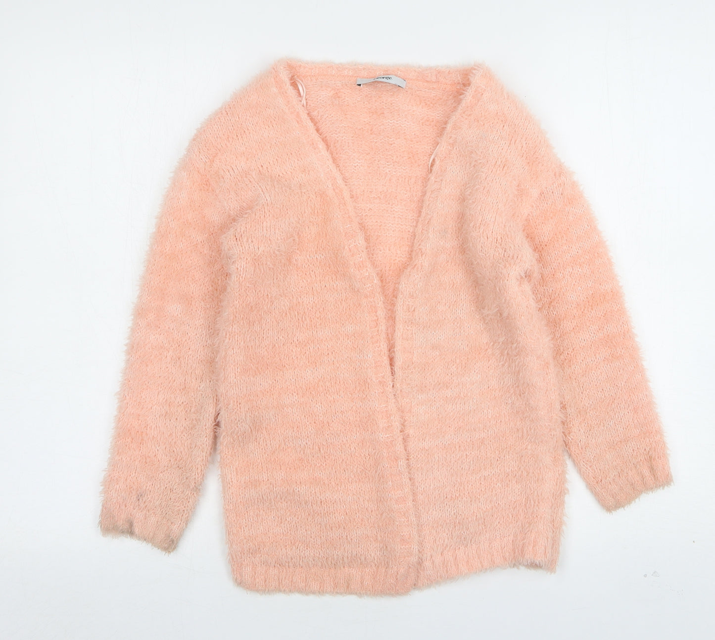 George Girls Pink V-Neck  Polyester Cardigan Jumper Size 4-5 Years