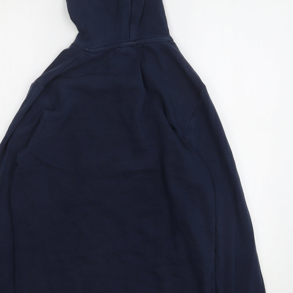 JACK & JONES Mens Blue  Cotton Pullover Hoodie Size S