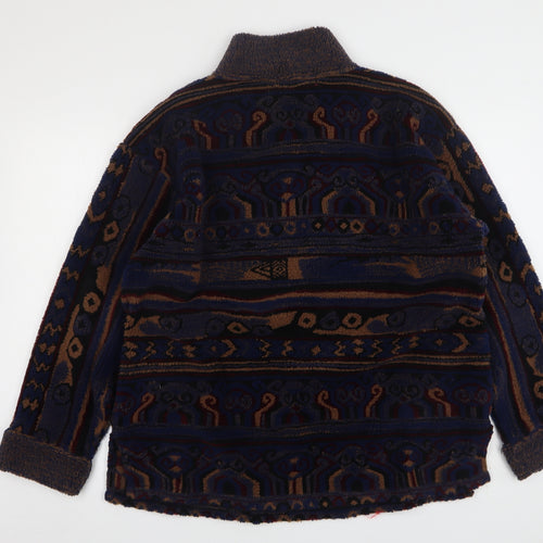 Zepla Mens Multicoloured Geometric Polyester Pullover Sweatshirt Size M