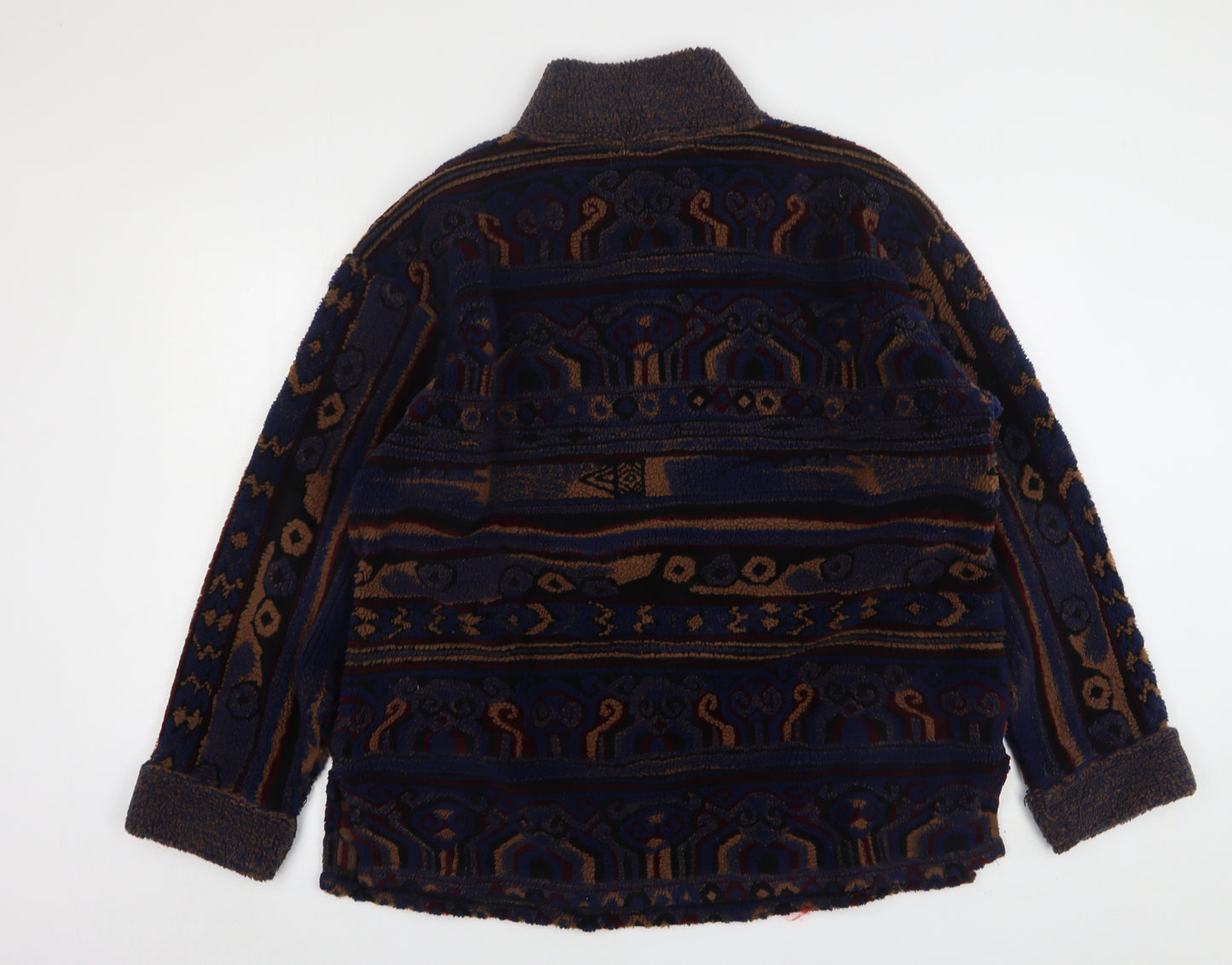 Zepla Mens Multicoloured Geometric Polyester Pullover Sweatshirt Size M