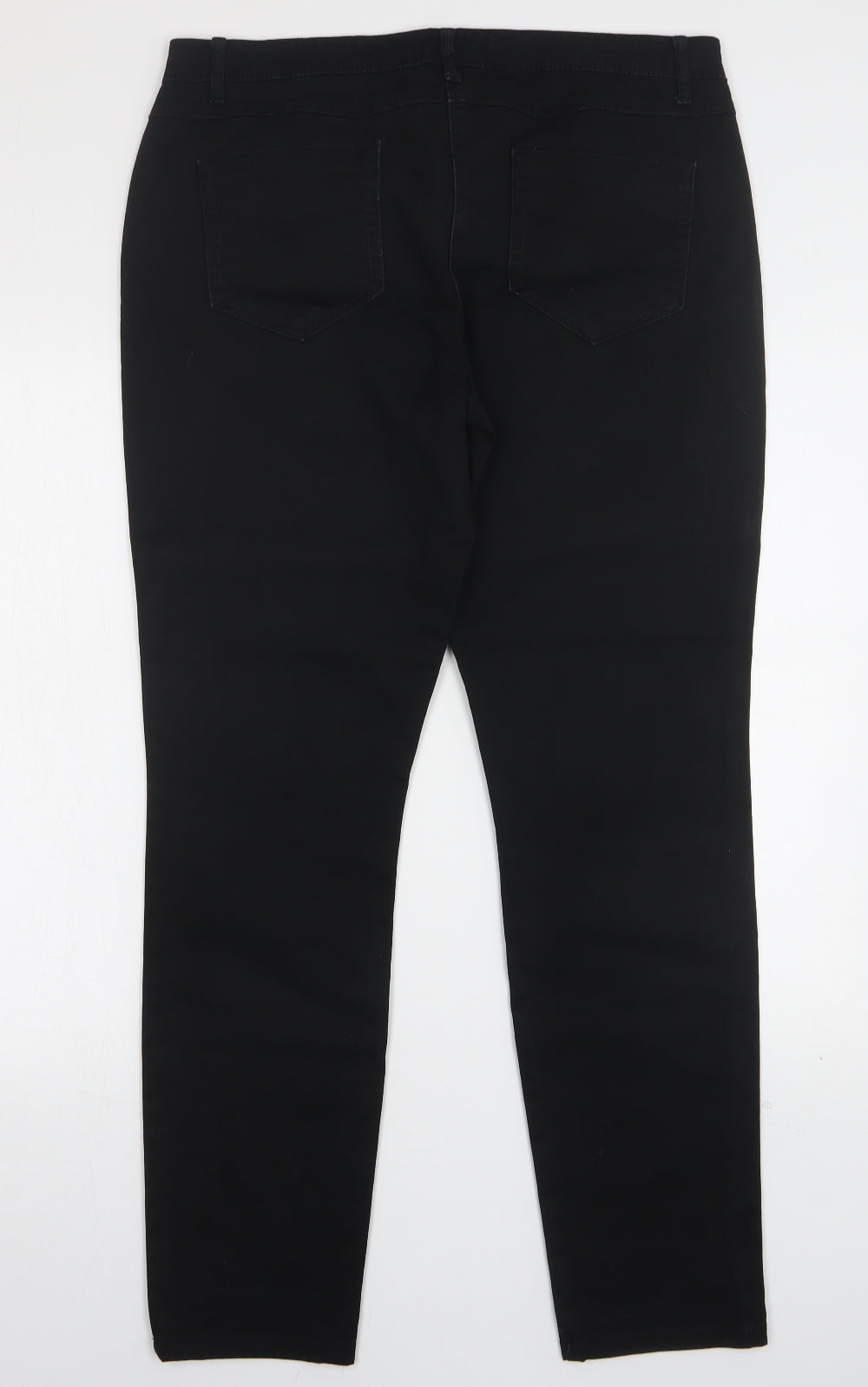 Wallis Womens Black  Cotton Skinny Jeans Size 14 L31 in Regular